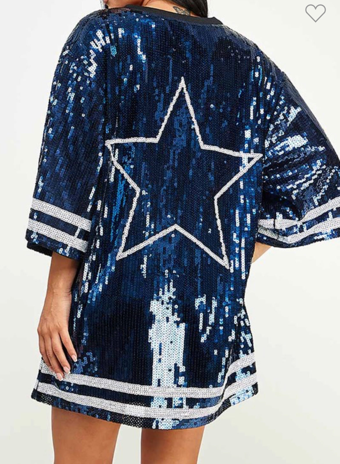 Dresses, Dallas Cowboys Sequin Dress Game Day Jersey